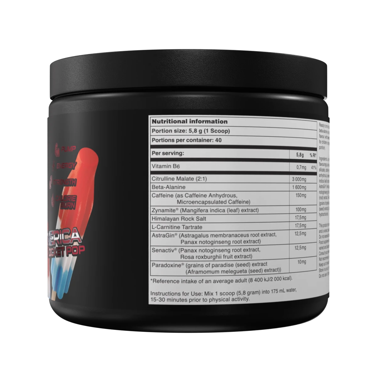 Bucked Up LFG Pre-Workout - 40 Servings for Enhanced Energy and Focus