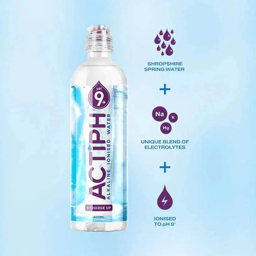 Actiph Alkaline Ionized Water 24x600ml - Premium Hydration for Optimal Health