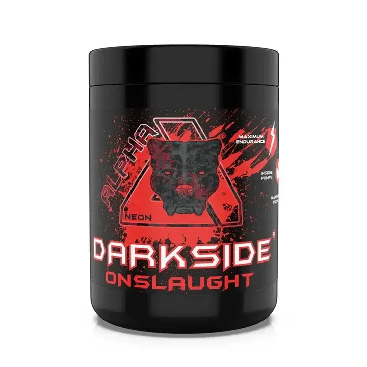 Alpha Neon Pre-Workout Supplement - Darkside Onslaught 480g for Ultimate Energy and Performance