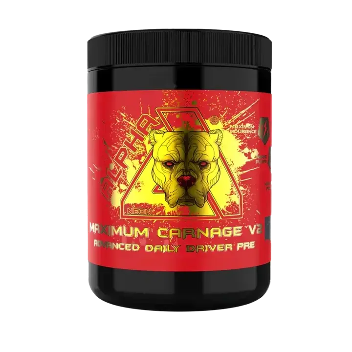 Alpha Neon Maximum Carnage Pre-Workout Booster 450g - Ultimate Energy & Focus Boost
