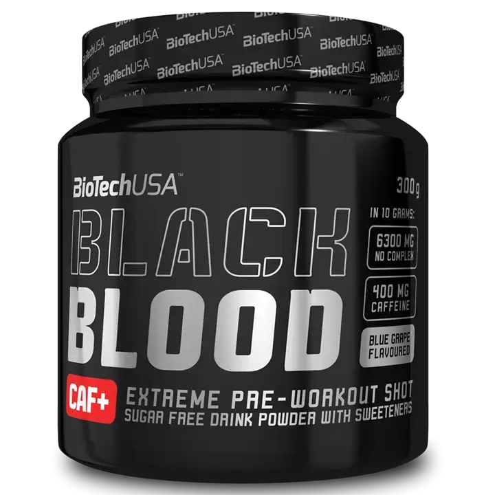 BioTech USA Black Blood Pre-Workout - Ultimate CAF+ Boost for Maximum Energy