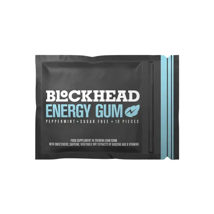 Blockhead Energy Gum Peppermint with Fast-Acting Caffeine - Luminous Nutrition