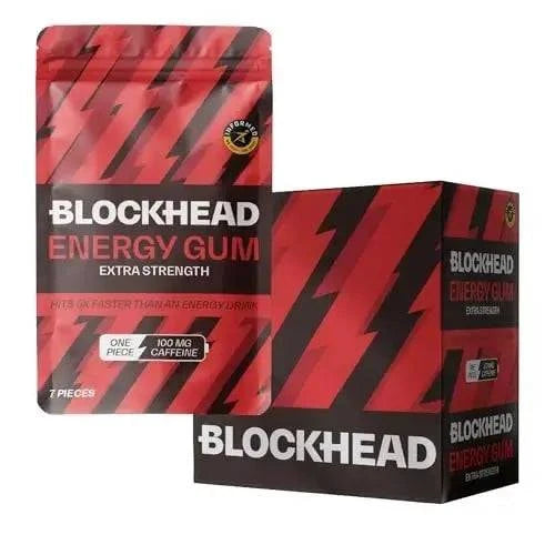 Blockhead Energy Gum Mint Boost - Instant Energy Solution - Luminous Nutrition
