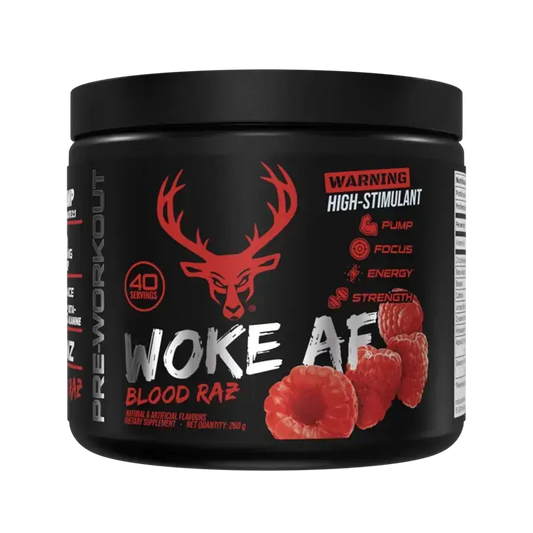 Bucked Up Woke AF 260g High Stimulant Pre Workout - Luminous Nutrition