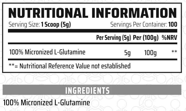 Micronised L Glutamine 500g chemical warfare