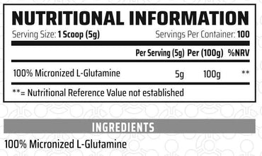 Micronised L Glutamine 500g chemical warfare